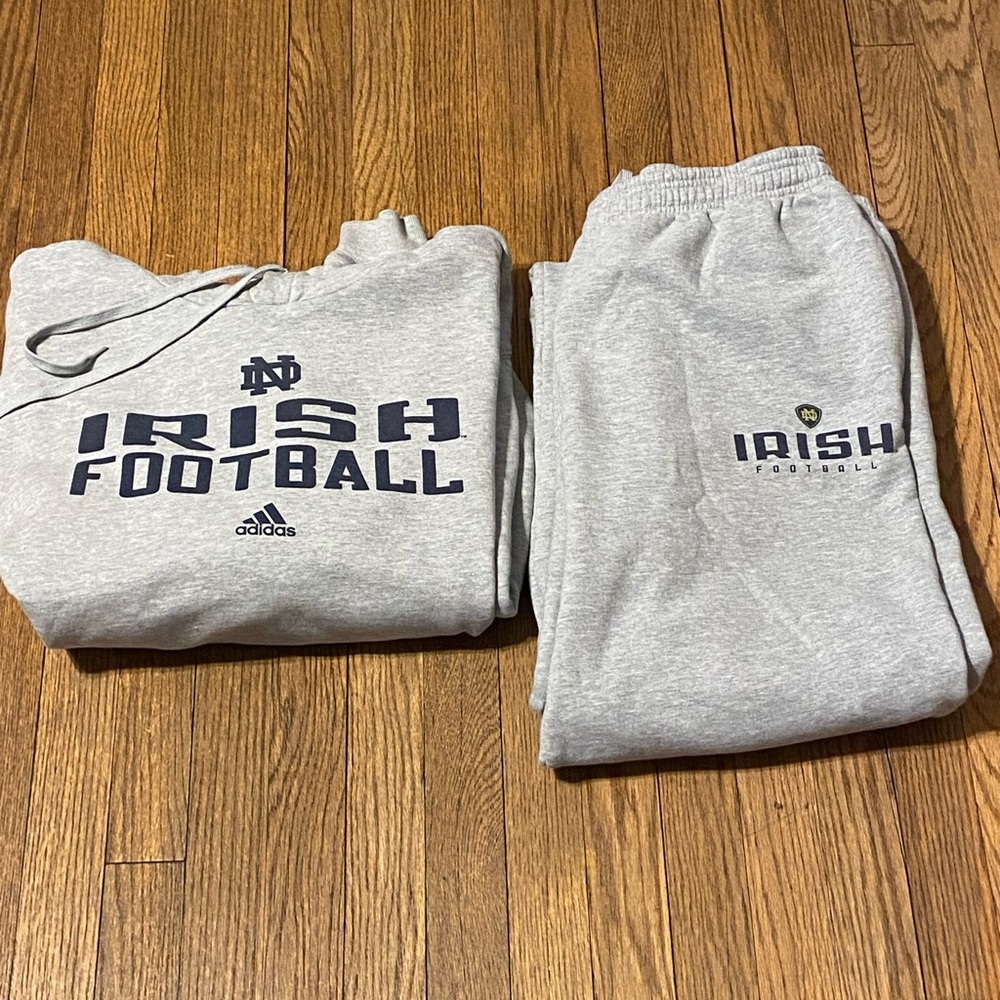 Vintage Adidas Notre Dame Football Team Issue practice sweats